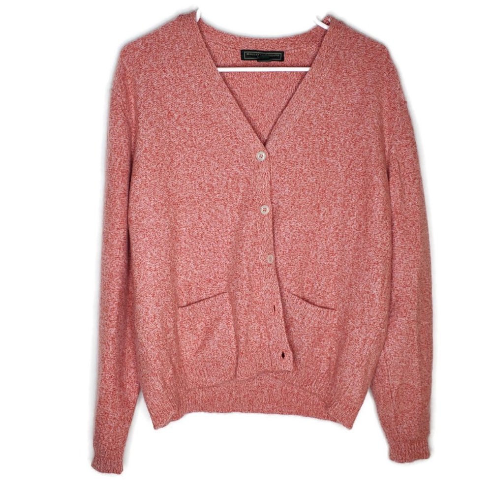 Holland & Holland Cashmere Red Button Down Sweater